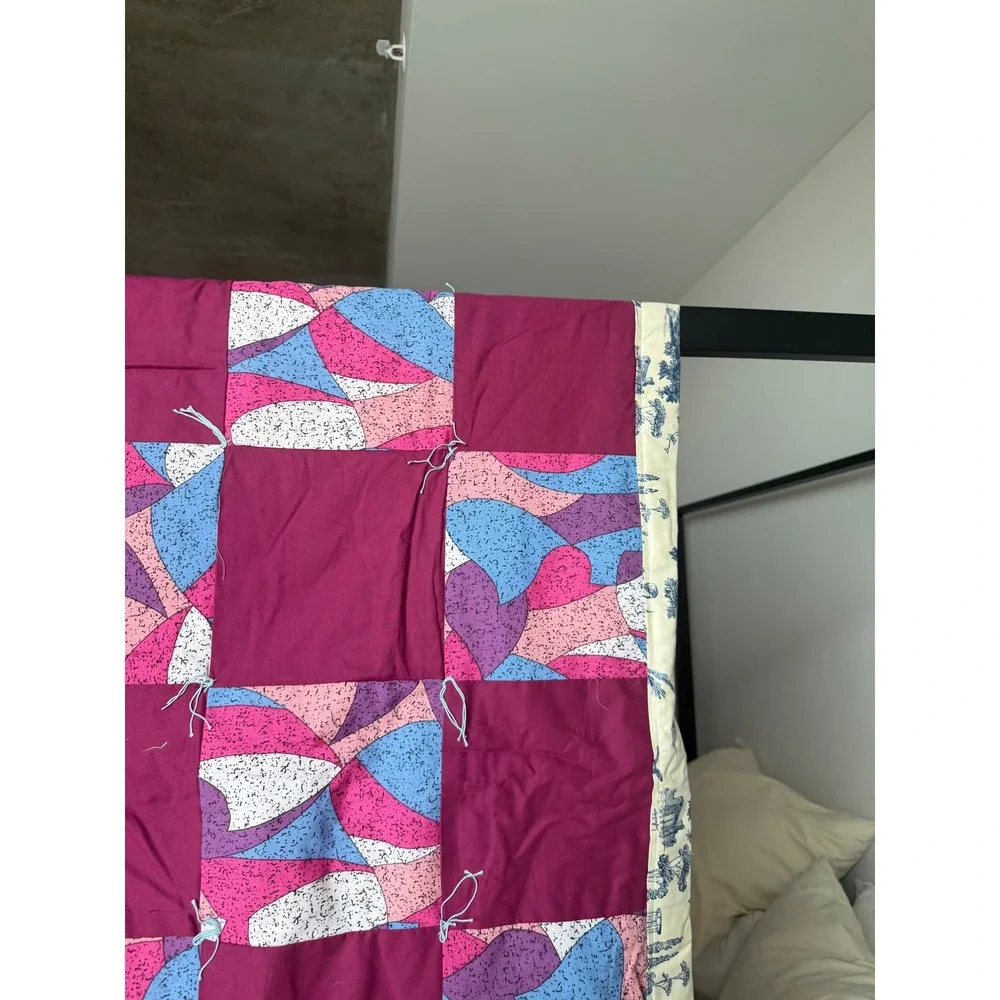 Blue Toile Backed Children's Quilt